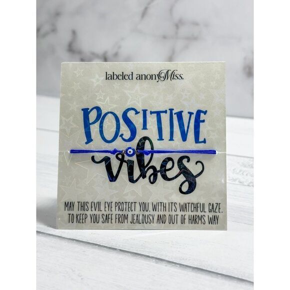 Positive Vibes Evil Eye Bracelet - Picture 1 of 15